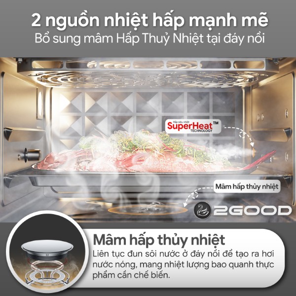 Nồi Chiên Hấp 20 Lít 2Good S100